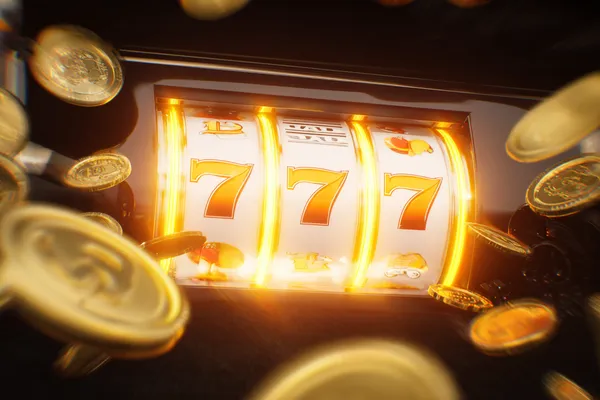 Slots Jackpot 01 BET — Gire em busca de recompensas gigantes Uma imagem dramática de setes vencedores alinhados em um rolo de slot cercado por moedas douradas brilhantes, simbolizando grandes vitórias.